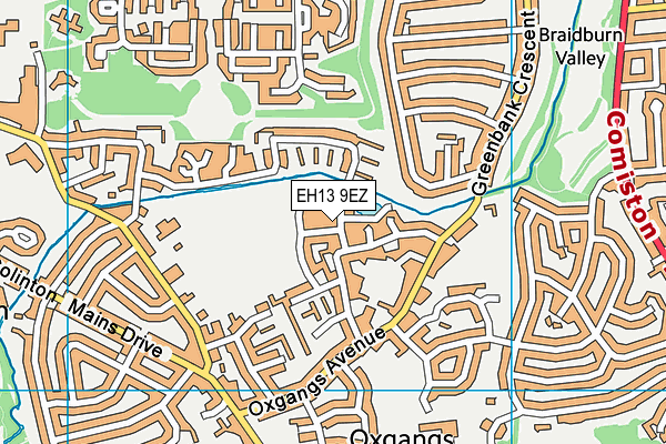 EH13 9EZ map - OS VectorMap District (Ordnance Survey)