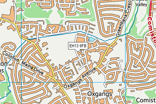 EH13 9FB map - OS VectorMap District (Ordnance Survey)