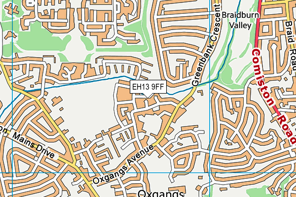 EH13 9FF map - OS VectorMap District (Ordnance Survey)