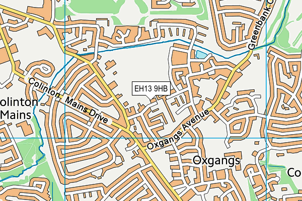 EH13 9HB map - OS VectorMap District (Ordnance Survey)