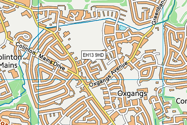 EH13 9HD map - OS VectorMap District (Ordnance Survey)