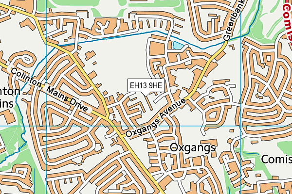 EH13 9HE map - OS VectorMap District (Ordnance Survey)