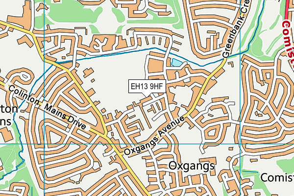 EH13 9HF map - OS VectorMap District (Ordnance Survey)