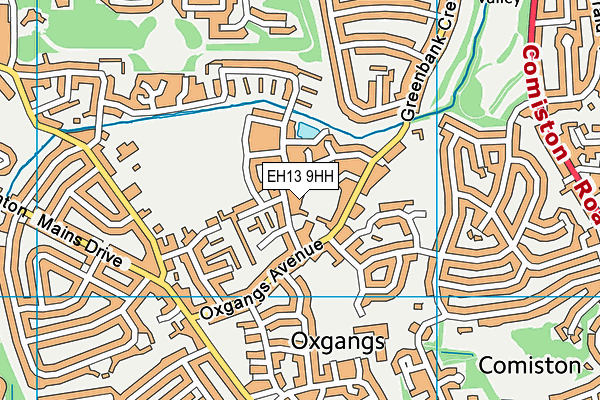 EH13 9HH map - OS VectorMap District (Ordnance Survey)