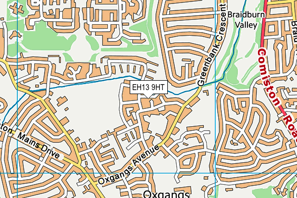 EH13 9HT map - OS VectorMap District (Ordnance Survey)