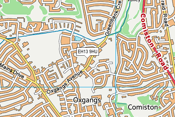 EH13 9HU map - OS VectorMap District (Ordnance Survey)