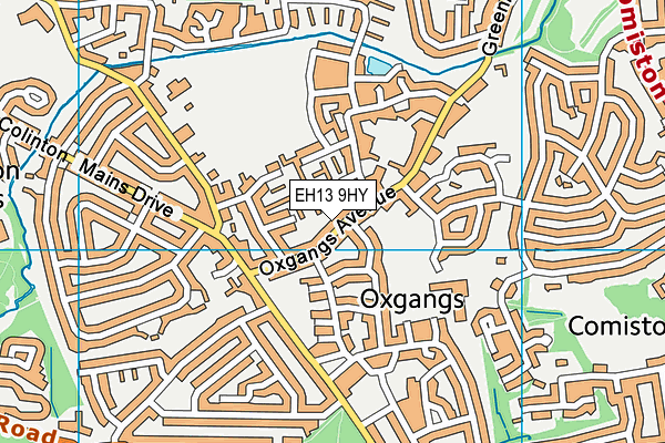 EH13 9HY map - OS VectorMap District (Ordnance Survey)