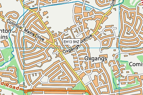 EH13 9HZ map - OS VectorMap District (Ordnance Survey)