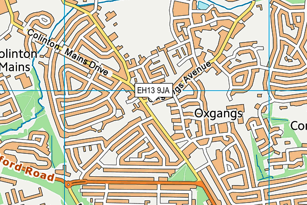 EH13 9JA map - OS VectorMap District (Ordnance Survey)