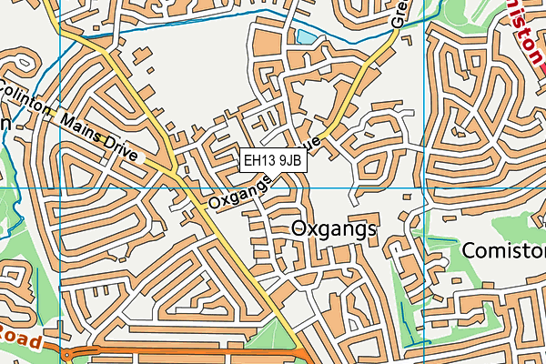 EH13 9JB map - OS VectorMap District (Ordnance Survey)