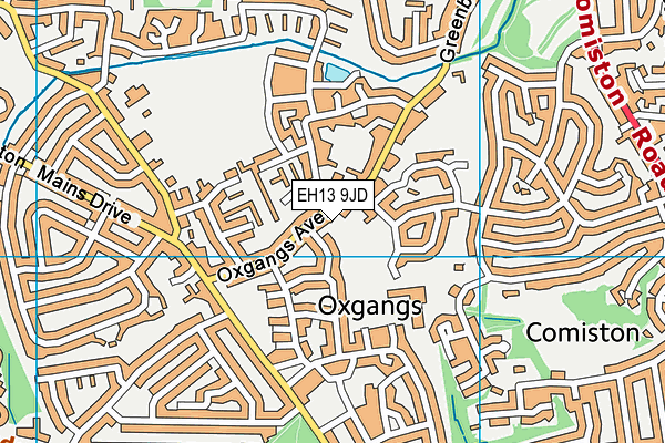 EH13 9JD map - OS VectorMap District (Ordnance Survey)