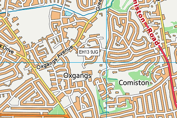 EH13 9JG map - OS VectorMap District (Ordnance Survey)