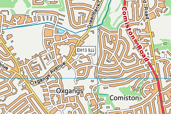 EH13 9JJ map - OS VectorMap District (Ordnance Survey)