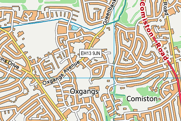 EH13 9JN map - OS VectorMap District (Ordnance Survey)