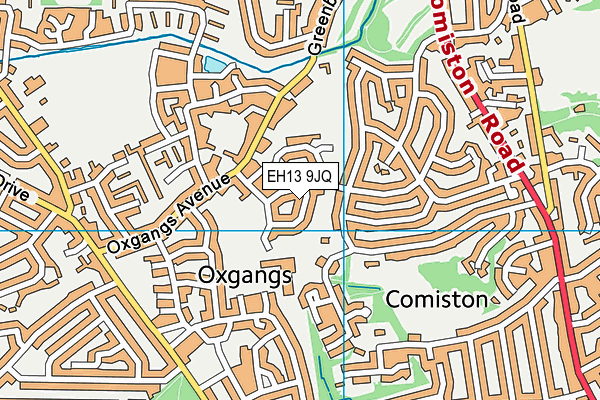 EH13 9JQ map - OS VectorMap District (Ordnance Survey)