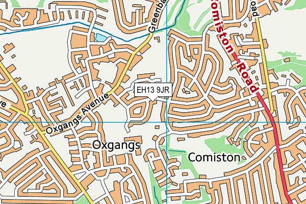 EH13 9JR map - OS VectorMap District (Ordnance Survey)