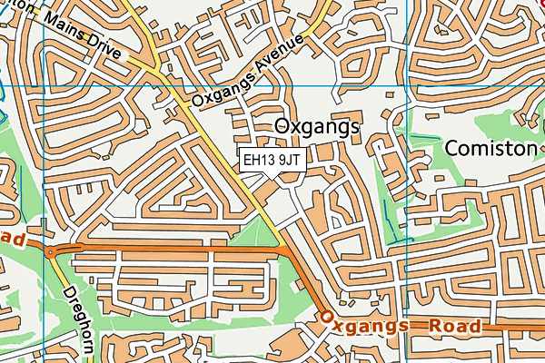 EH13 9JT map - OS VectorMap District (Ordnance Survey)