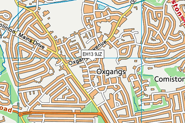 EH13 9JZ map - OS VectorMap District (Ordnance Survey)