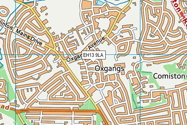 EH13 9LA map - OS VectorMap District (Ordnance Survey)