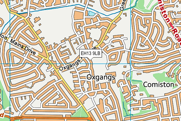 EH13 9LB map - OS VectorMap District (Ordnance Survey)