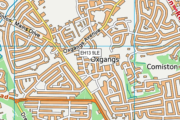 EH13 9LE map - OS VectorMap District (Ordnance Survey)