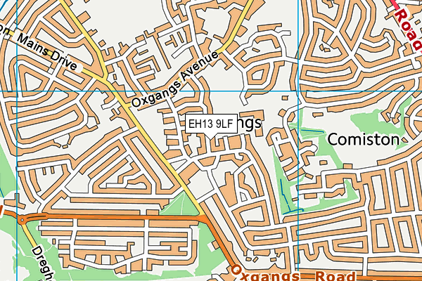 EH13 9LF map - OS VectorMap District (Ordnance Survey)