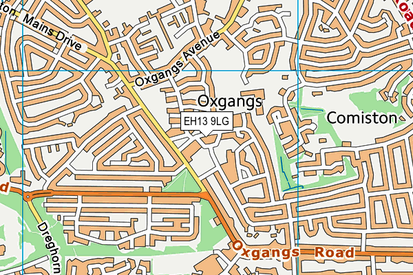 EH13 9LG map - OS VectorMap District (Ordnance Survey)