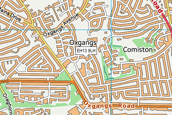 EH13 9LH map - OS VectorMap District (Ordnance Survey)