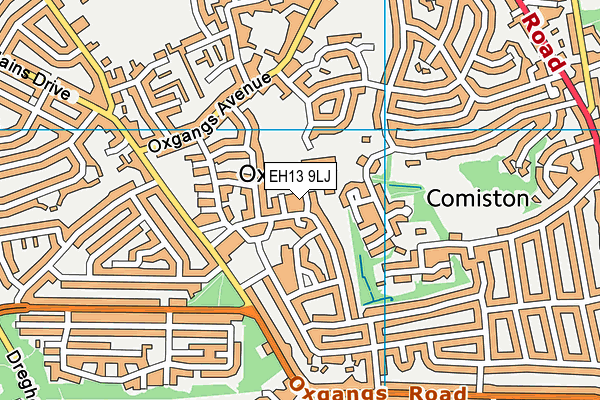 EH13 9LJ map - OS VectorMap District (Ordnance Survey)