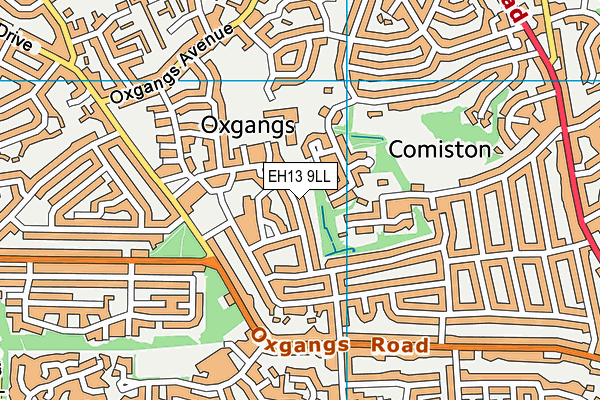 EH13 9LL map - OS VectorMap District (Ordnance Survey)