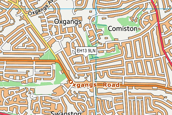 EH13 9LN map - OS VectorMap District (Ordnance Survey)
