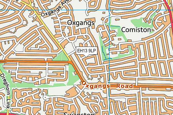 EH13 9LP map - OS VectorMap District (Ordnance Survey)