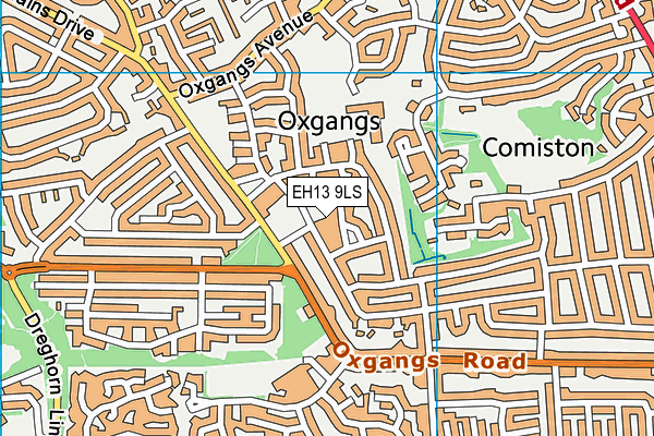 EH13 9LS map - OS VectorMap District (Ordnance Survey)