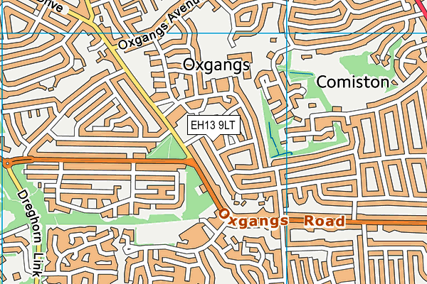 EH13 9LT map - OS VectorMap District (Ordnance Survey)