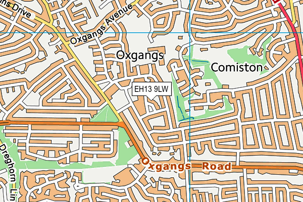 EH13 9LW map - OS VectorMap District (Ordnance Survey)