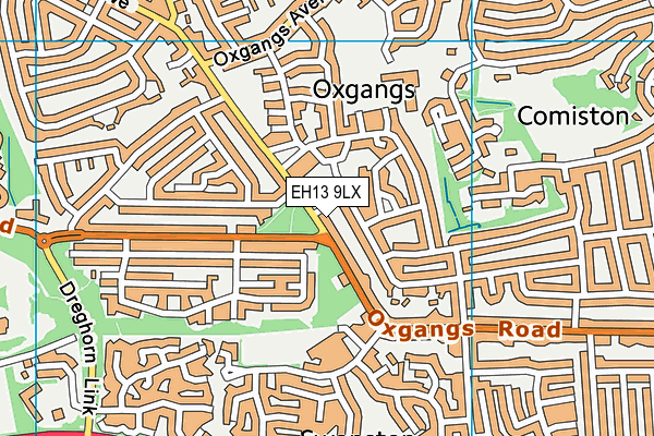 EH13 9LX map - OS VectorMap District (Ordnance Survey)