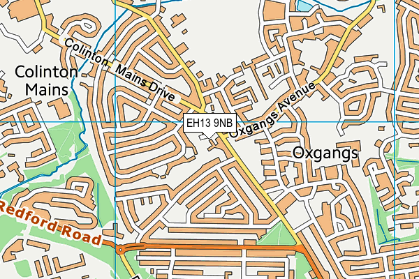 EH13 9NB map - OS VectorMap District (Ordnance Survey)