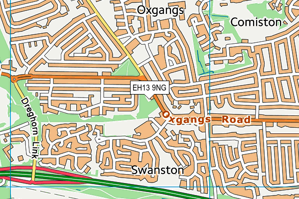 EH13 9NG map - OS VectorMap District (Ordnance Survey)