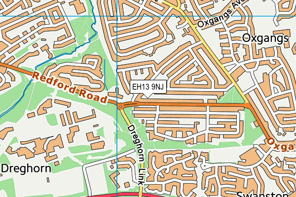 EH13 9NJ map - OS VectorMap District (Ordnance Survey)