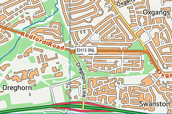 EH13 9NL map - OS VectorMap District (Ordnance Survey)