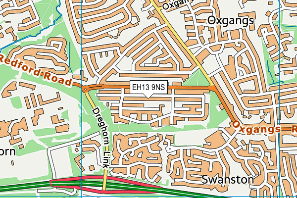 EH13 9NS map - OS VectorMap District (Ordnance Survey)