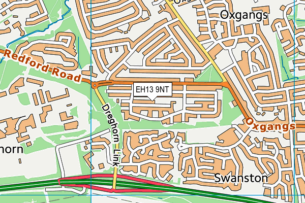 EH13 9NT map - OS VectorMap District (Ordnance Survey)