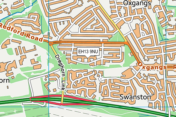 EH13 9NU map - OS VectorMap District (Ordnance Survey)