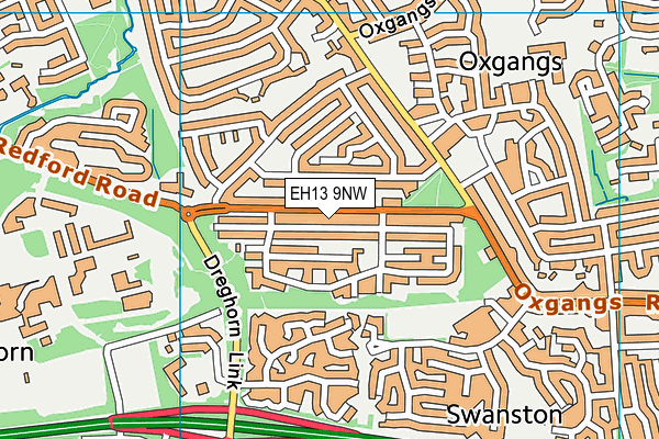 EH13 9NW map - OS VectorMap District (Ordnance Survey)