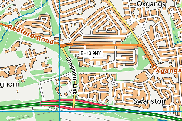 EH13 9NY map - OS VectorMap District (Ordnance Survey)