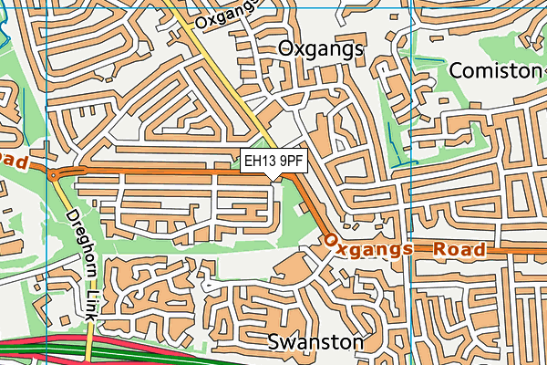 EH13 9PF map - OS VectorMap District (Ordnance Survey)