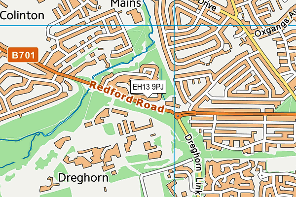 EH13 9PJ map - OS VectorMap District (Ordnance Survey)