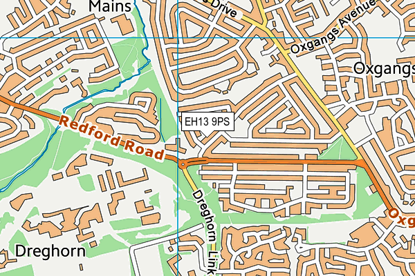 EH13 9PS map - OS VectorMap District (Ordnance Survey)