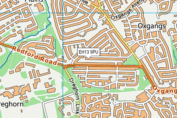 EH13 9PU map - OS VectorMap District (Ordnance Survey)