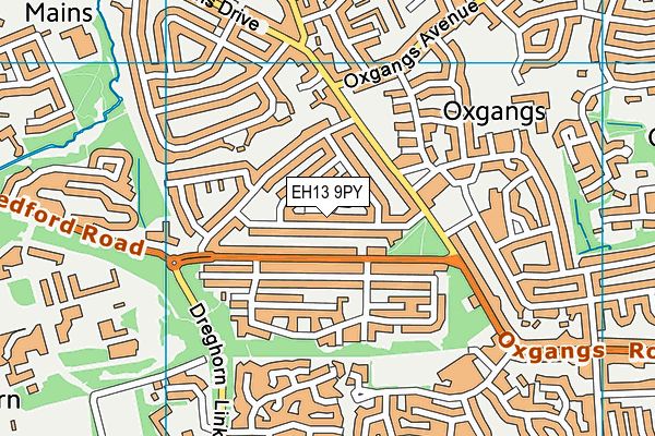 EH13 9PY map - OS VectorMap District (Ordnance Survey)